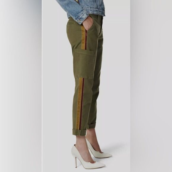 Joes Green Cargo Pants with Velvet Stripe - Picture 2 of 14